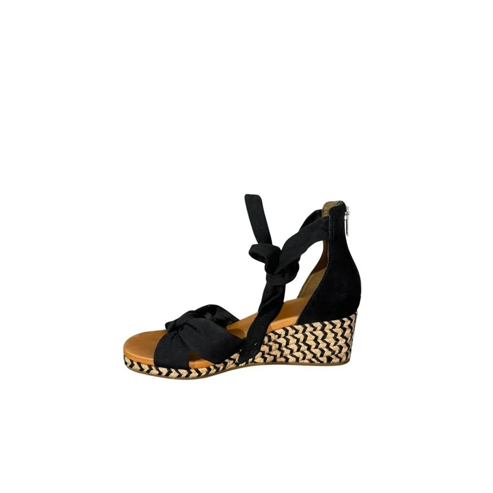 UGG Women's Yarrow Espadrille Wedge Sandal In Black sz11 - Picture 8 of 16
